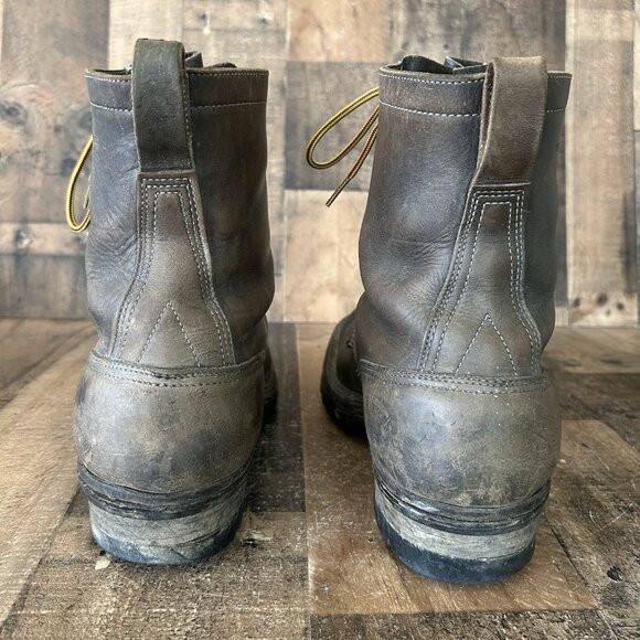 Whites Vintage Handmade Logger Packer Plain Toe Work Boots Mens 12.5 D - Picture 6 of 12